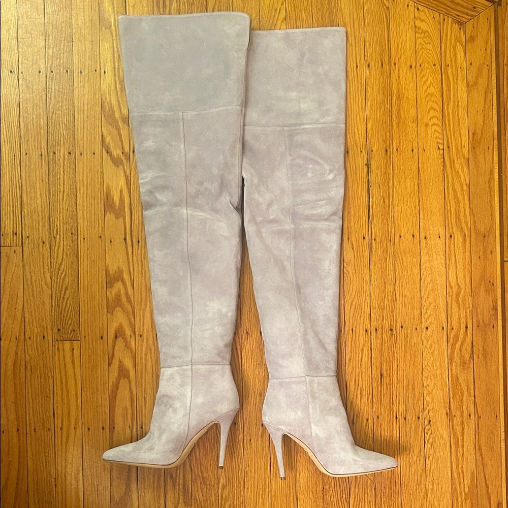 Brother Vellies Lavender suede Over-the-Knee Boots